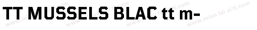 TT MUSSELS BLAC tt m字体转换